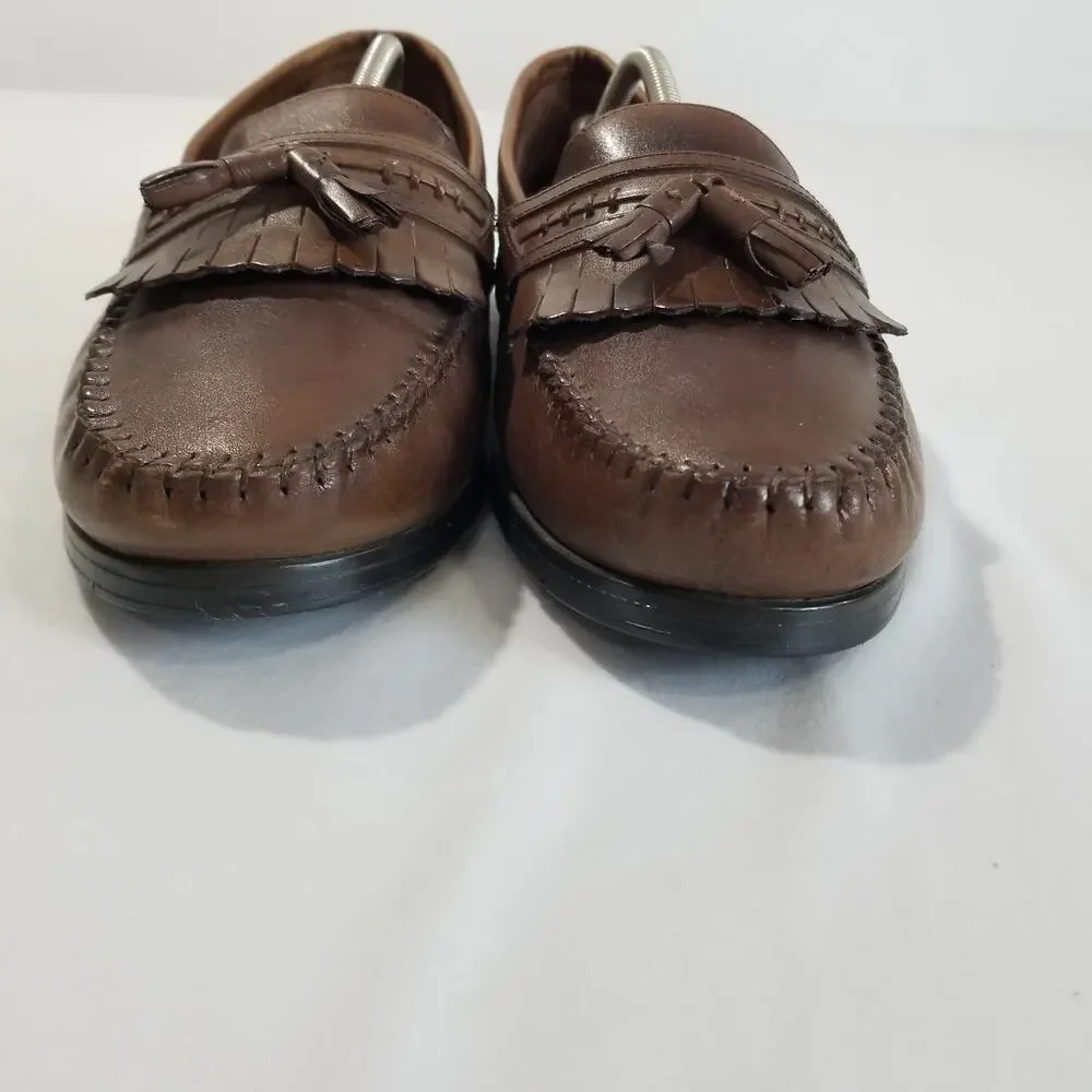 Nunn Bush Men's Brown 81225-02 Leather Tassel Kiltie Loafer Dress Shoe Brazil 11